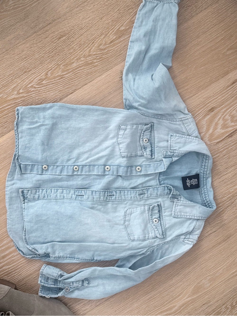 H&M Light Denim boys button down shirt